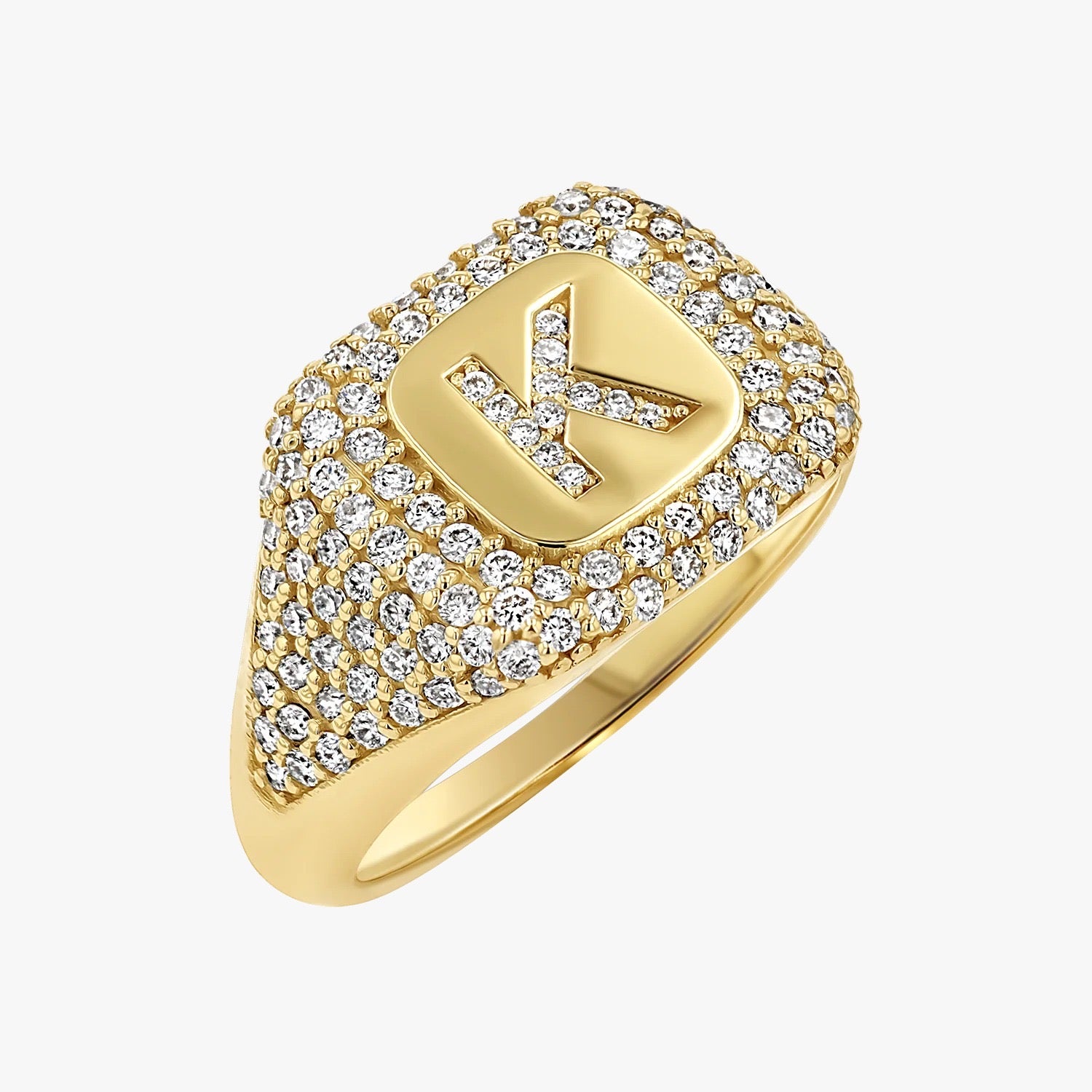 Custommade Luxe Pave Signet Ring – Byloro