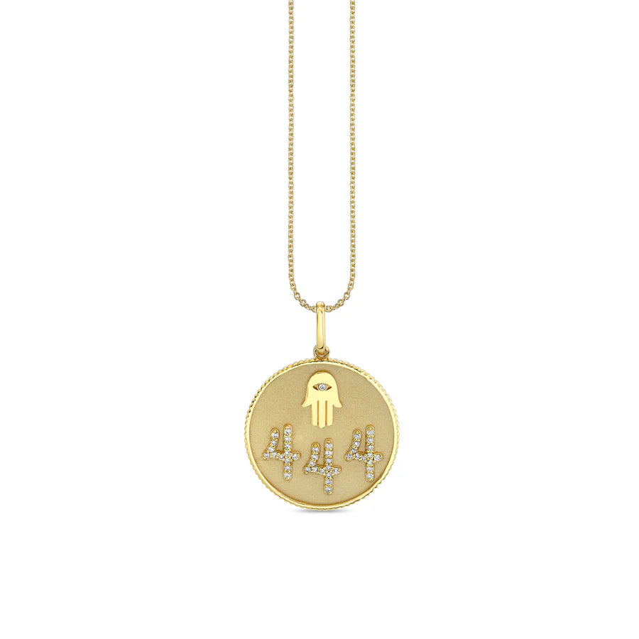 CUSTOMMADE ANGEL TOKEN NUMBER NECKLACE 444 – Byloro