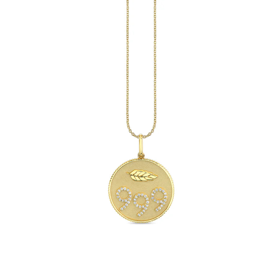 CUSTOMMADE ANGEL TOKEN NUMBER NECKLACE 999 – Byloro