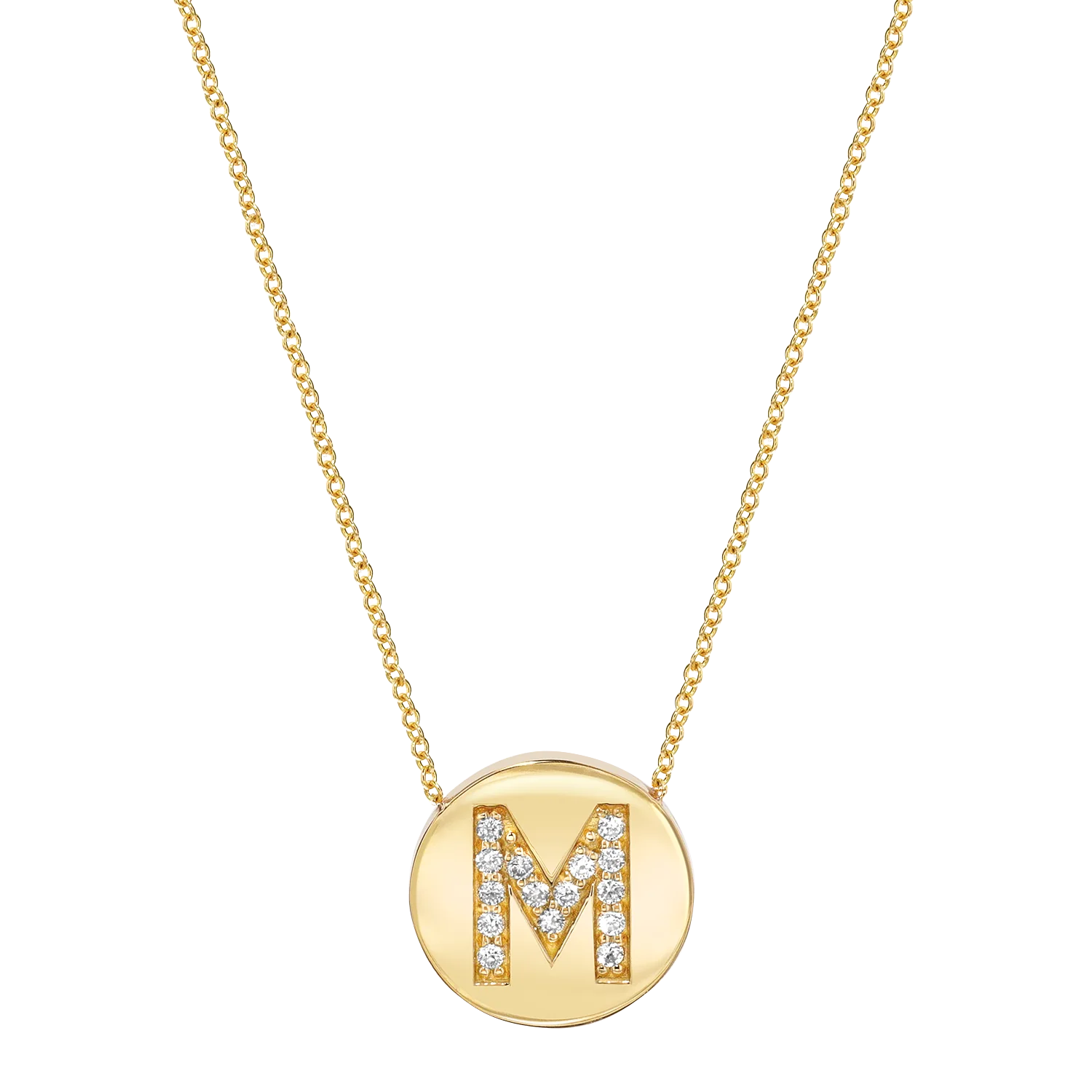 Custommade Circle Reverse Initial Necklace – Byloro