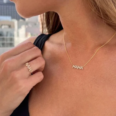 Mama Pave Necklace