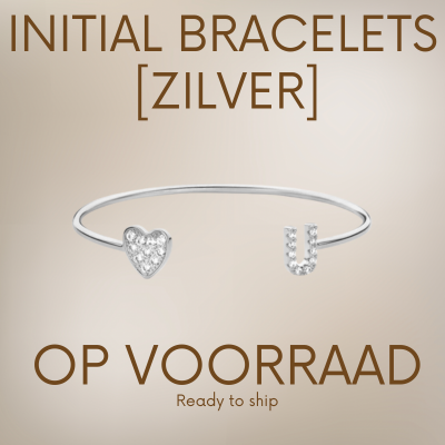 INITIAL BRACELET [OP VOORRAAD] [ZILVER][DIVERSE INITIALEN] – Byloro