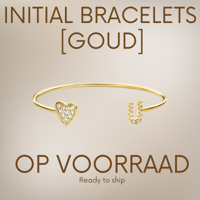 INITIAL BRACELET [OP VOORRAAD][GOUD] [DIVERSE INITIALEN] – Byloro