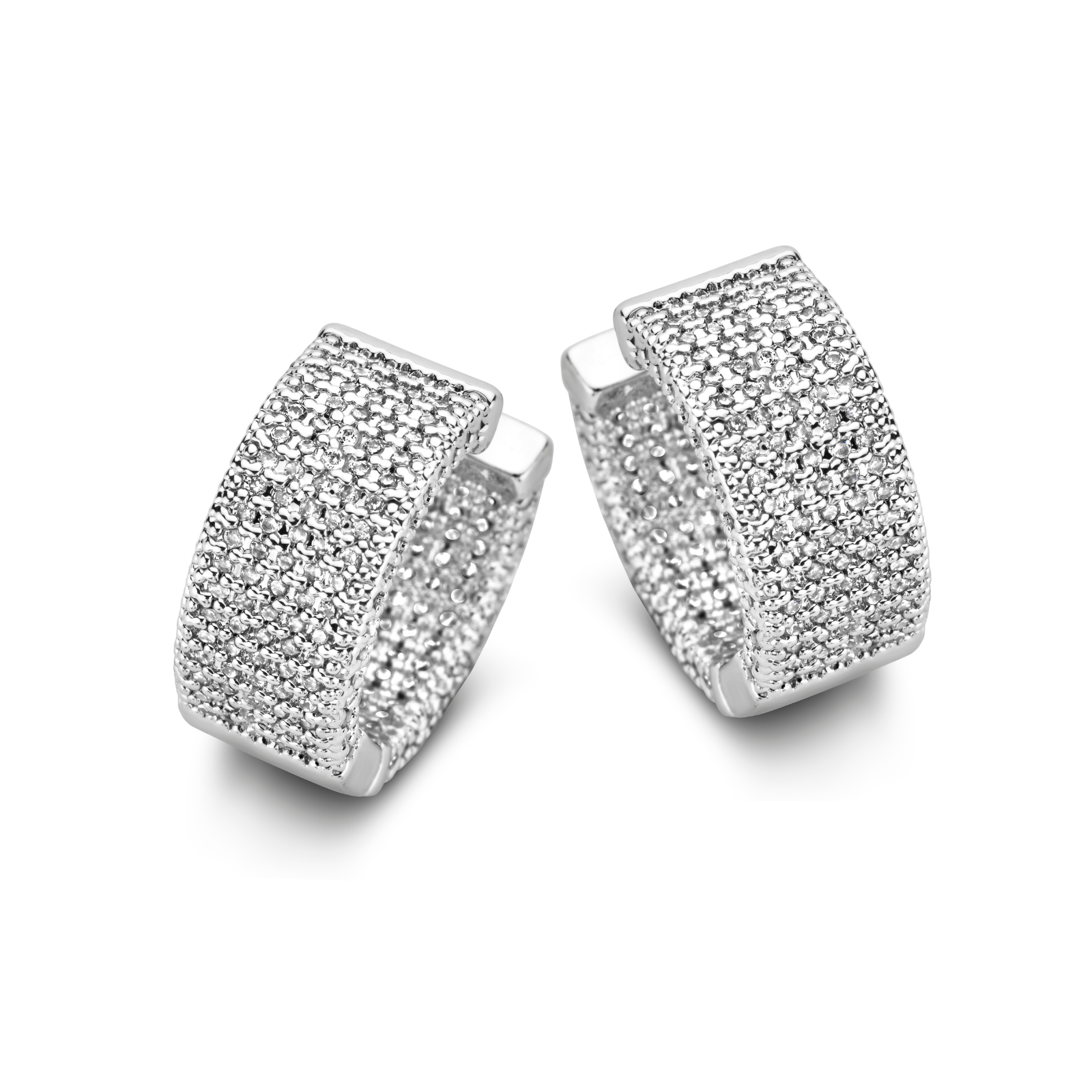 Diamond Champagne Earrings [SILVER] ❤ – Byloro