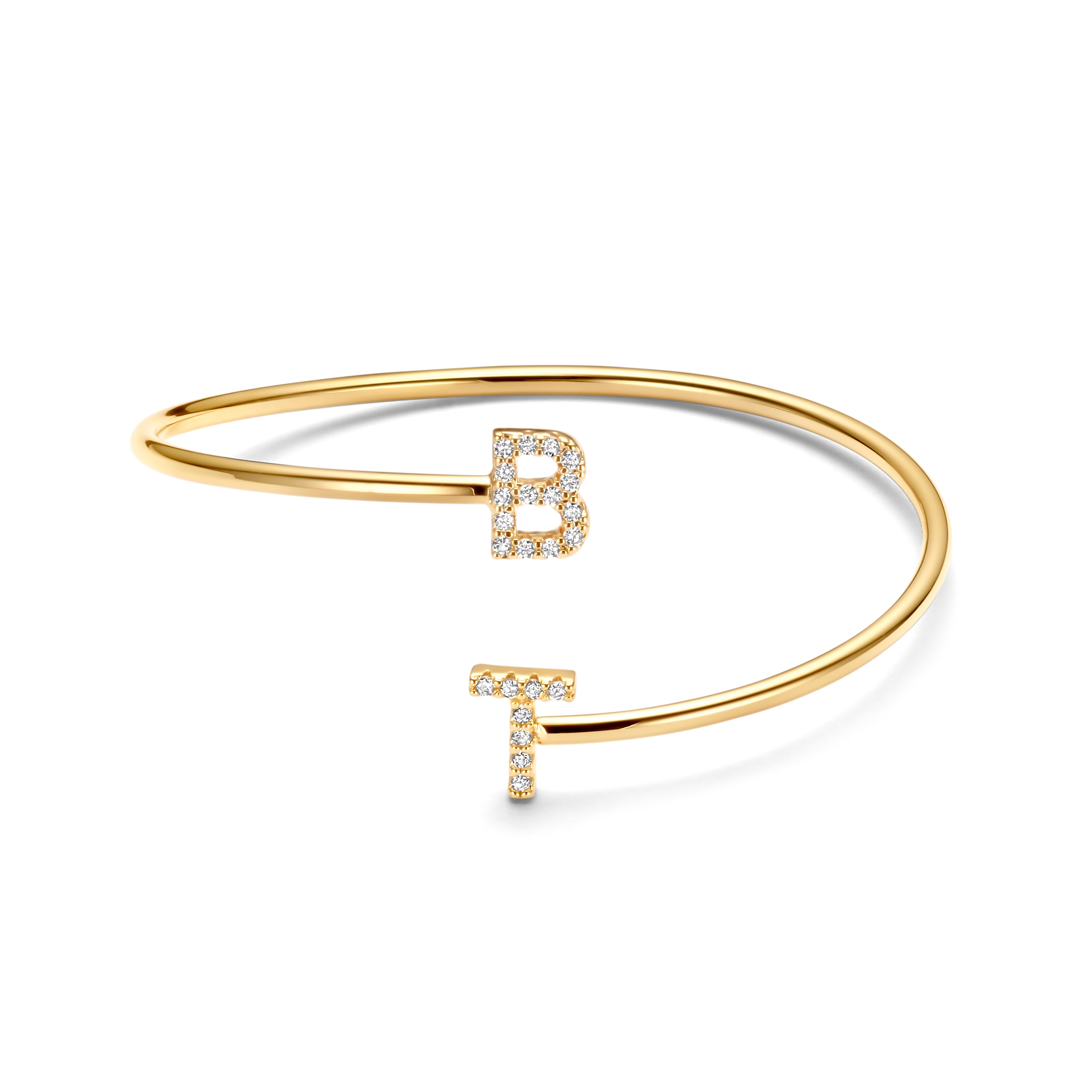 Custommade Twisted Initial Bracelet [2 initials] – Byloro