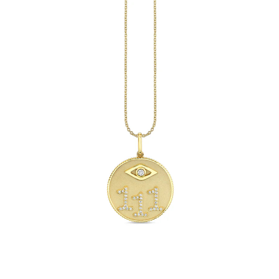 CUSTOMMADE ANGEL TOKEN NUMBER NECKLACE 111 – Byloro