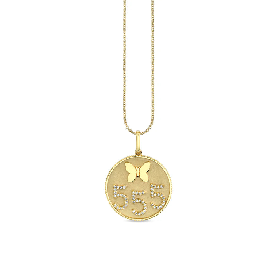 CUSTOMMADE ANGEL TOKEN NUMBER NECKLACE 555 – Byloro