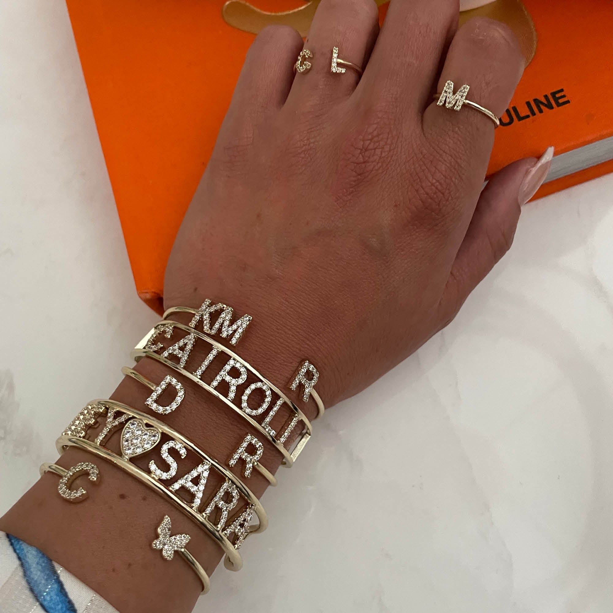 MAßGEFERTIGTES IKONISCHES BIANC-ARMBAND [❤ STAR CHOICE]*