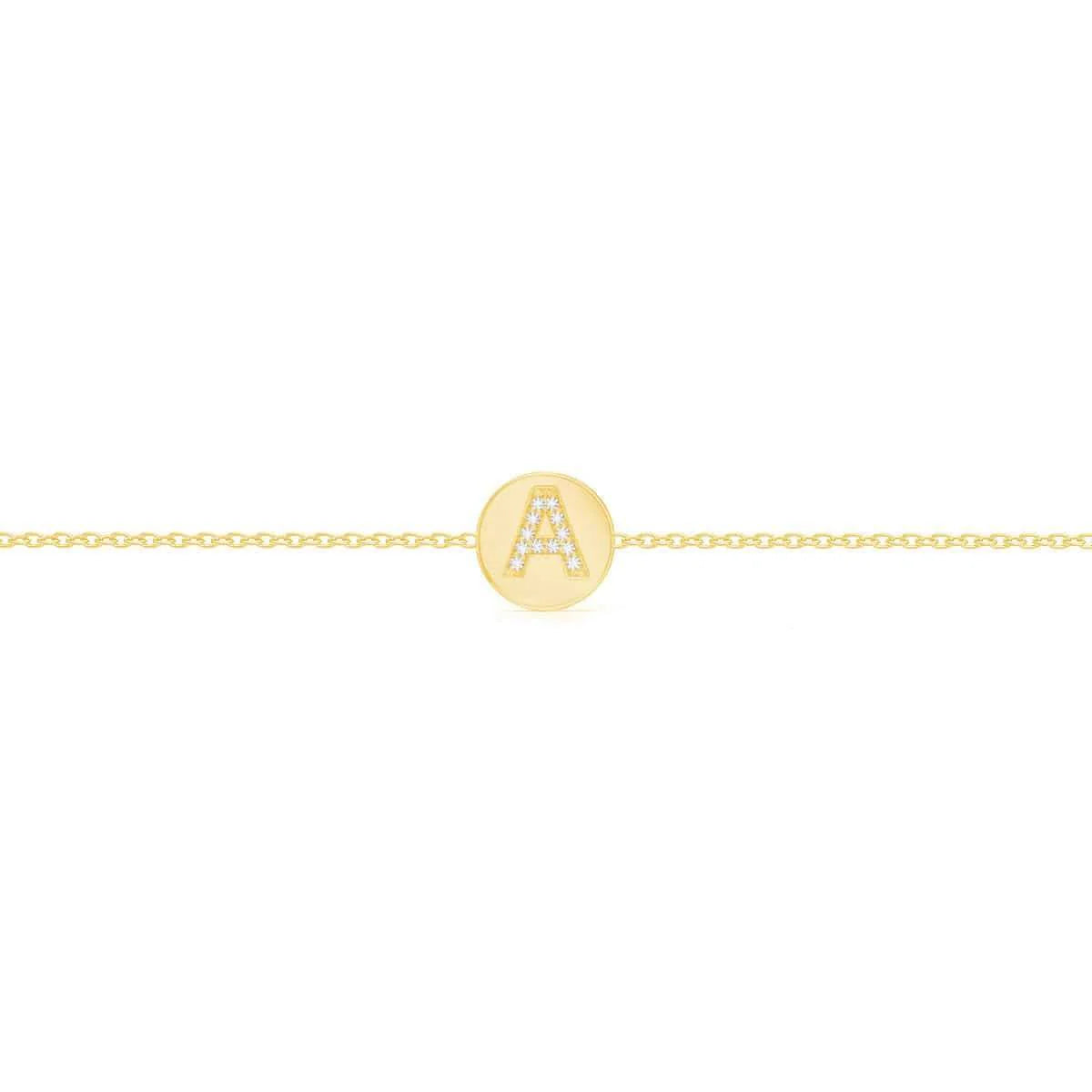 Custommade Circle Reverse Initial Bracelet – Byloro