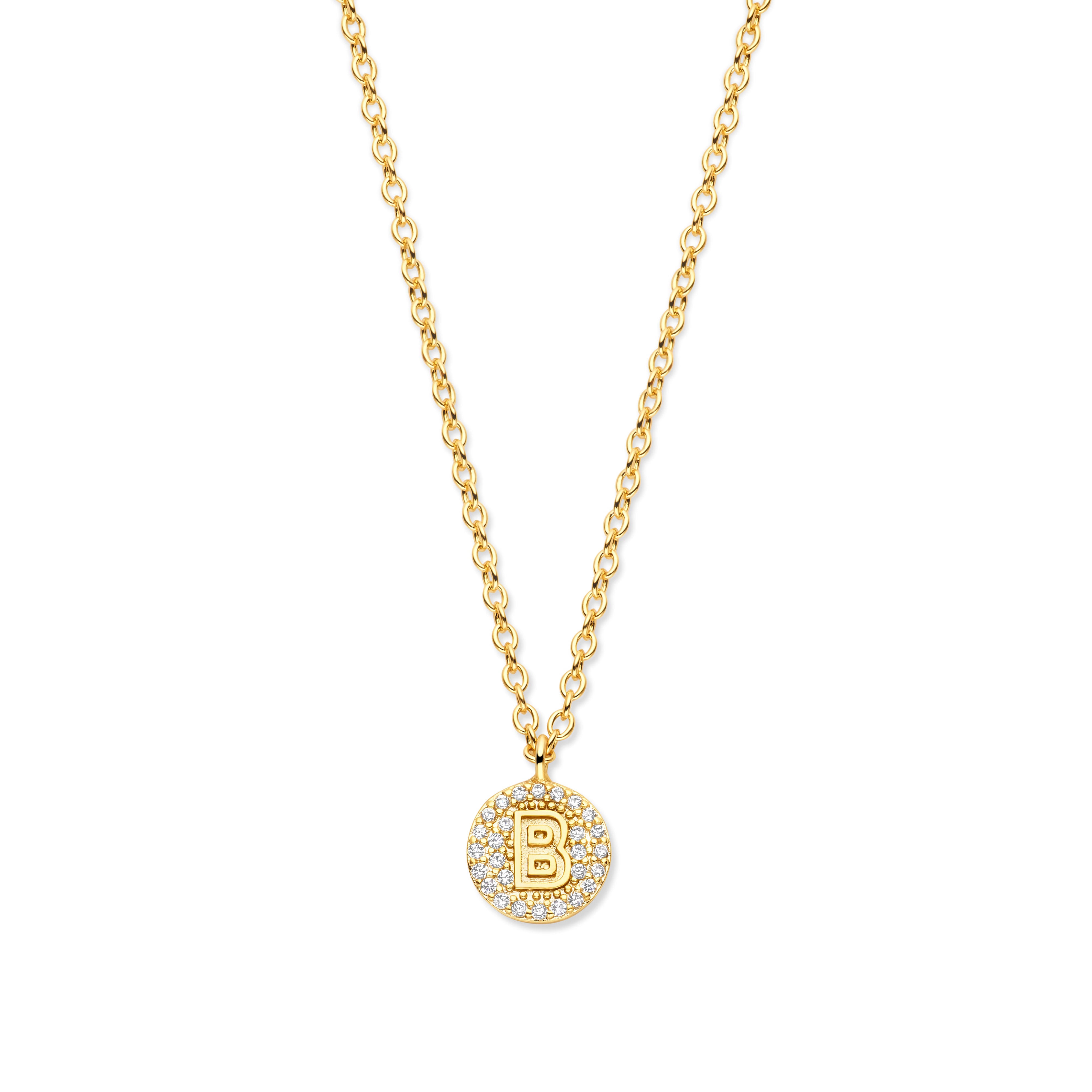 CUSTOMMADE CIRCLE INITIAL NECKLACE – Byloro