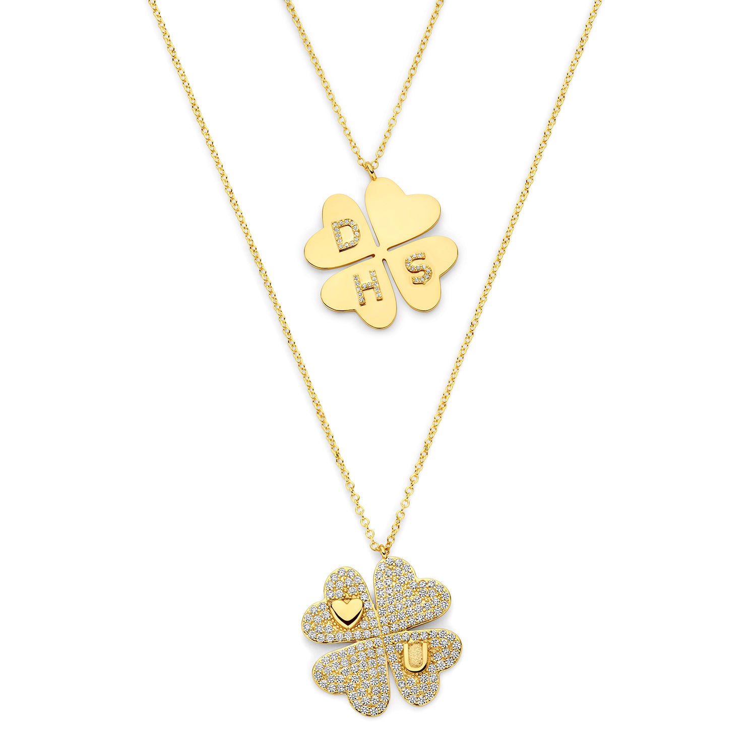 Custommade Lucky Leaf necklace [GROOT FORMAAT] – Byloro