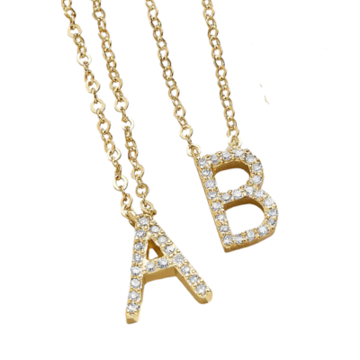 CUSTOMMADE INITIAL LETTER NECKLACE  – Byloro