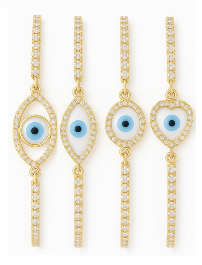 [CUSTOMMADE] Evil Eye Set Favorites 3+1 GRATIS (set van 4 armbanden) x Sarah van Soelen – Byloro