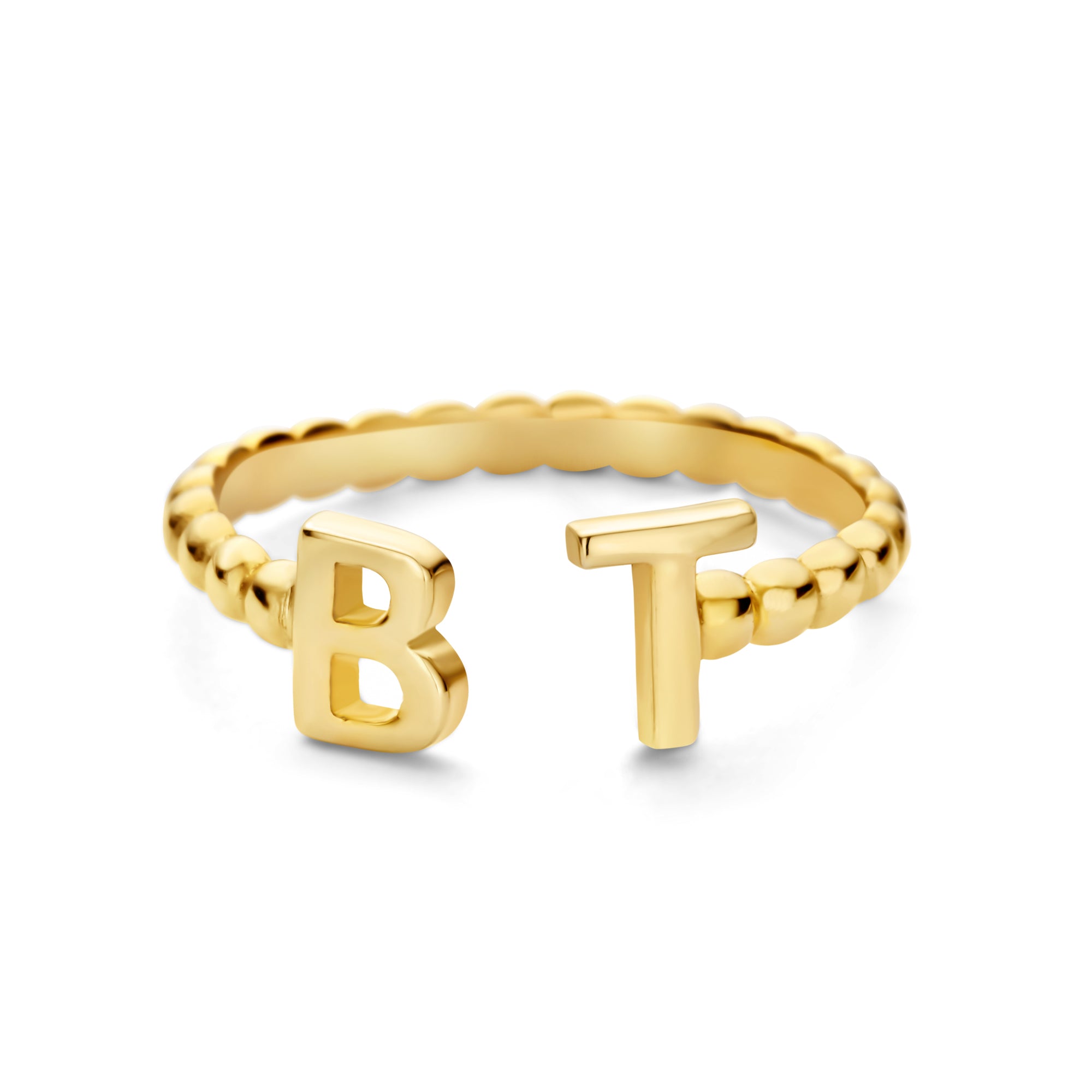 Custommade Bubble Plain ring [2 initials] – Byloro